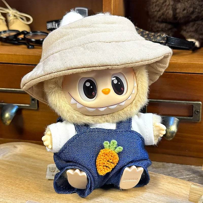 17cm Mini Plush Doll's Clothes Outfit Accessories For Korea Kpop Exo Labubu I II Idol Dolls Overalls Clothing Gift - ToylandEU