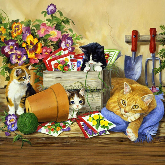 Oil Painting Animal Flat Jigsaw Puzzle | Paper Product | Jigsaw Puzzles