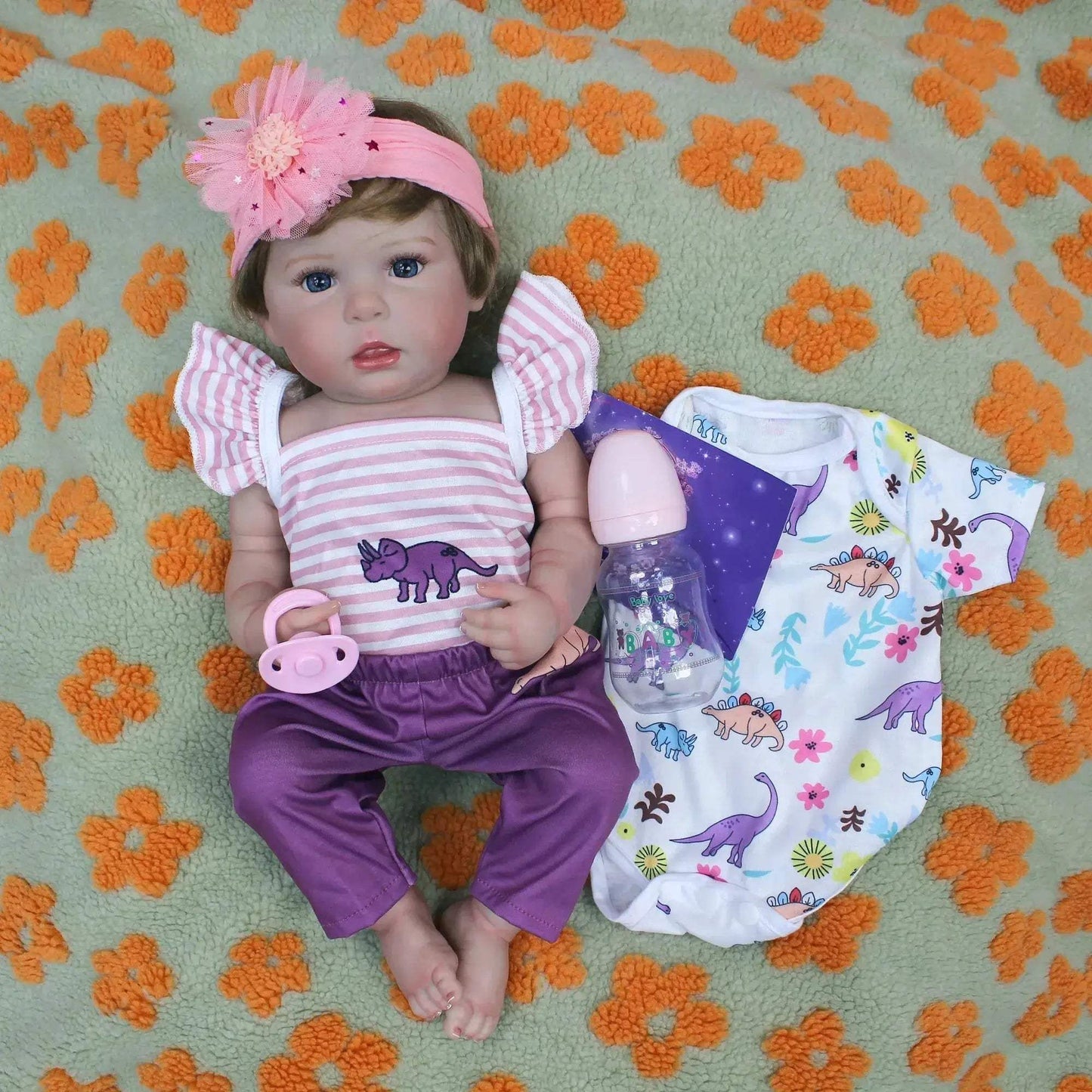 18-20 Inch Open Eyes Reborn Vinyl Doll With Rooted Hair - ToylandEU