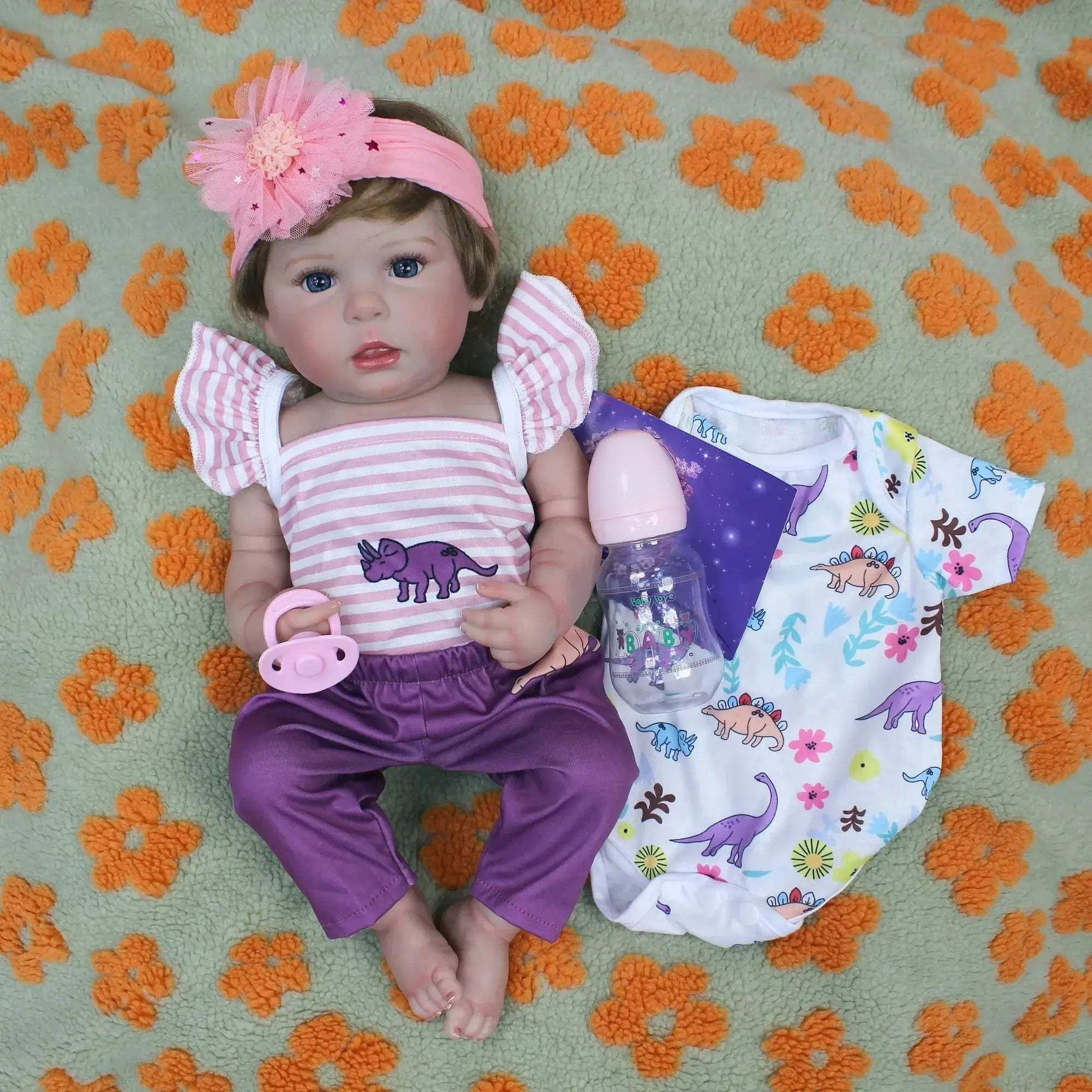 18-20 Inch Open Eyes Reborn Vinyl Doll With Rooted Hair - ToylandEU