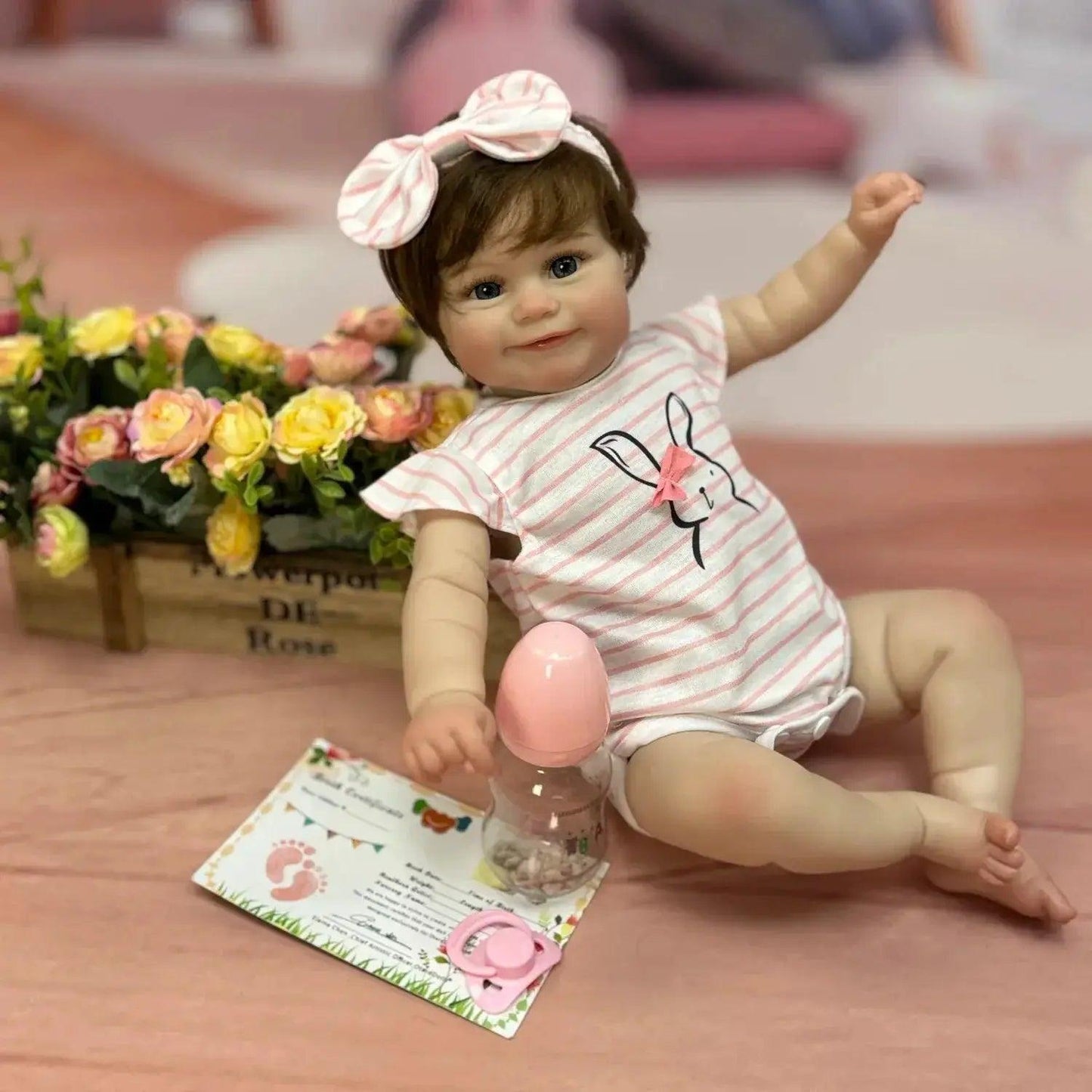  18-20 Inch Reborn Doll Rooted Hair 3D Painted Skin -  ToylandEU™