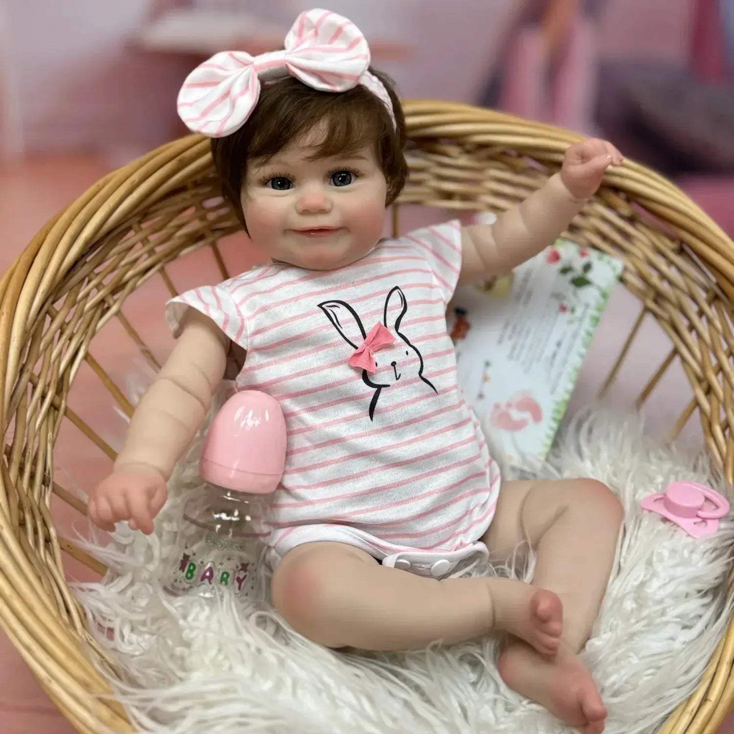 18-20 Inch Reborn Doll With Rooted Hair 3D Painted Skin - ToylandEU