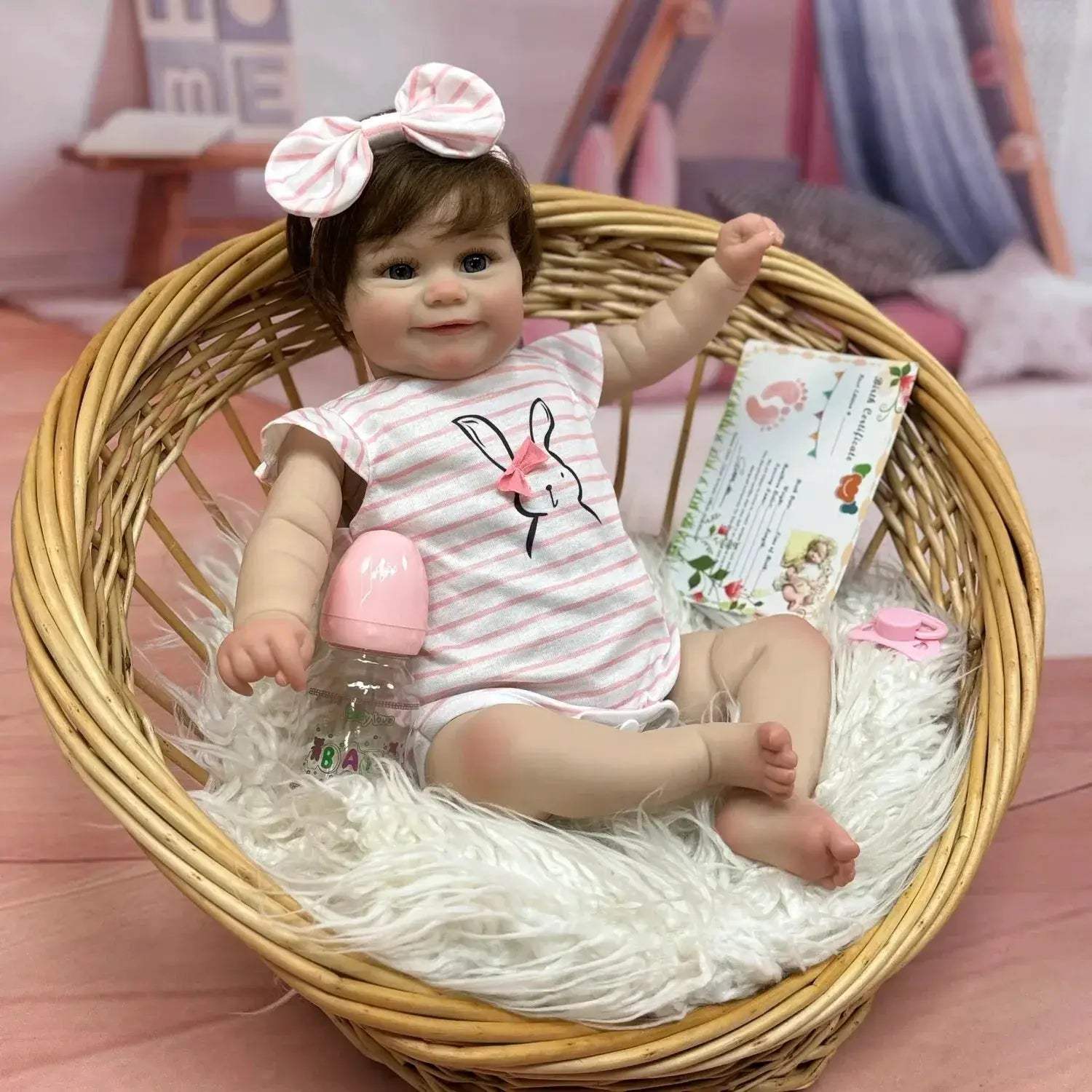 18-20 Inch Reborn Doll With Rooted Hair 3D Painted Skin - ToylandEU