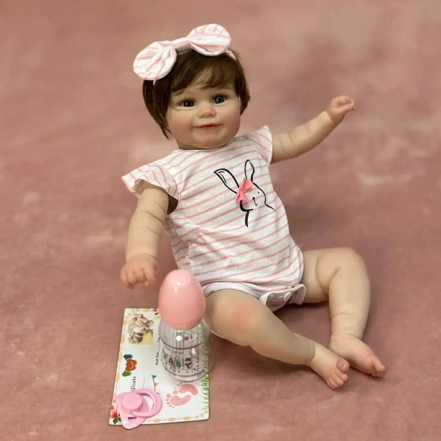 18-20 Inch Reborn Doll With Rooted Hair 3D Painted Skin - ToylandEU