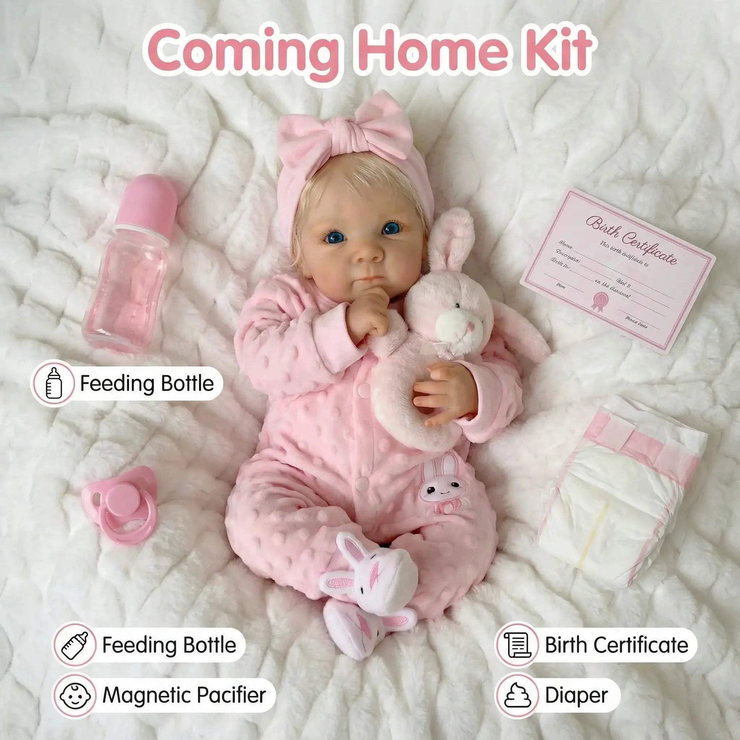  18 Inch Lifelike Reborn Baby Doll Cloth Body Premium -  ToylandEU™