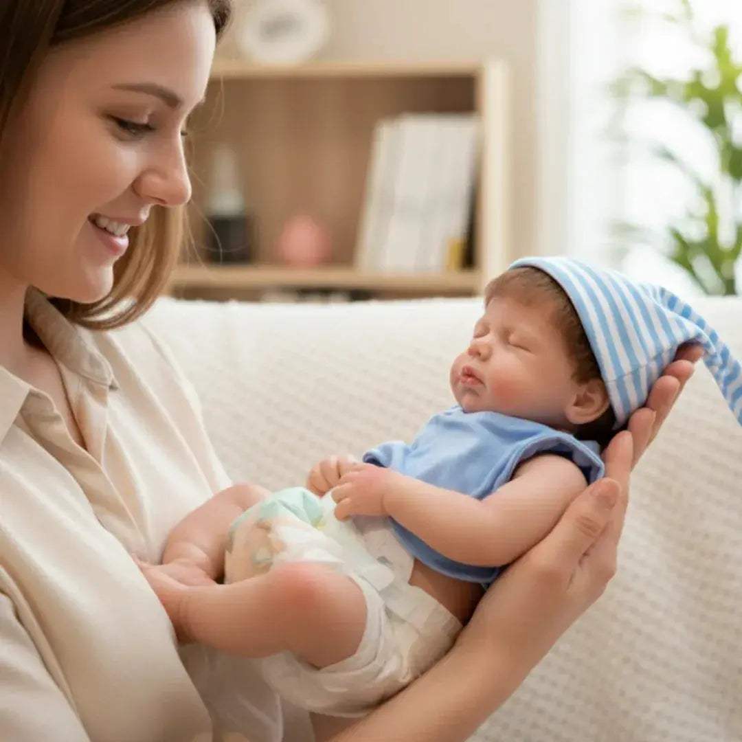 18 Inch Open Mouth Silicone Reborn Doll With Rooted Hair - ToylandEU
