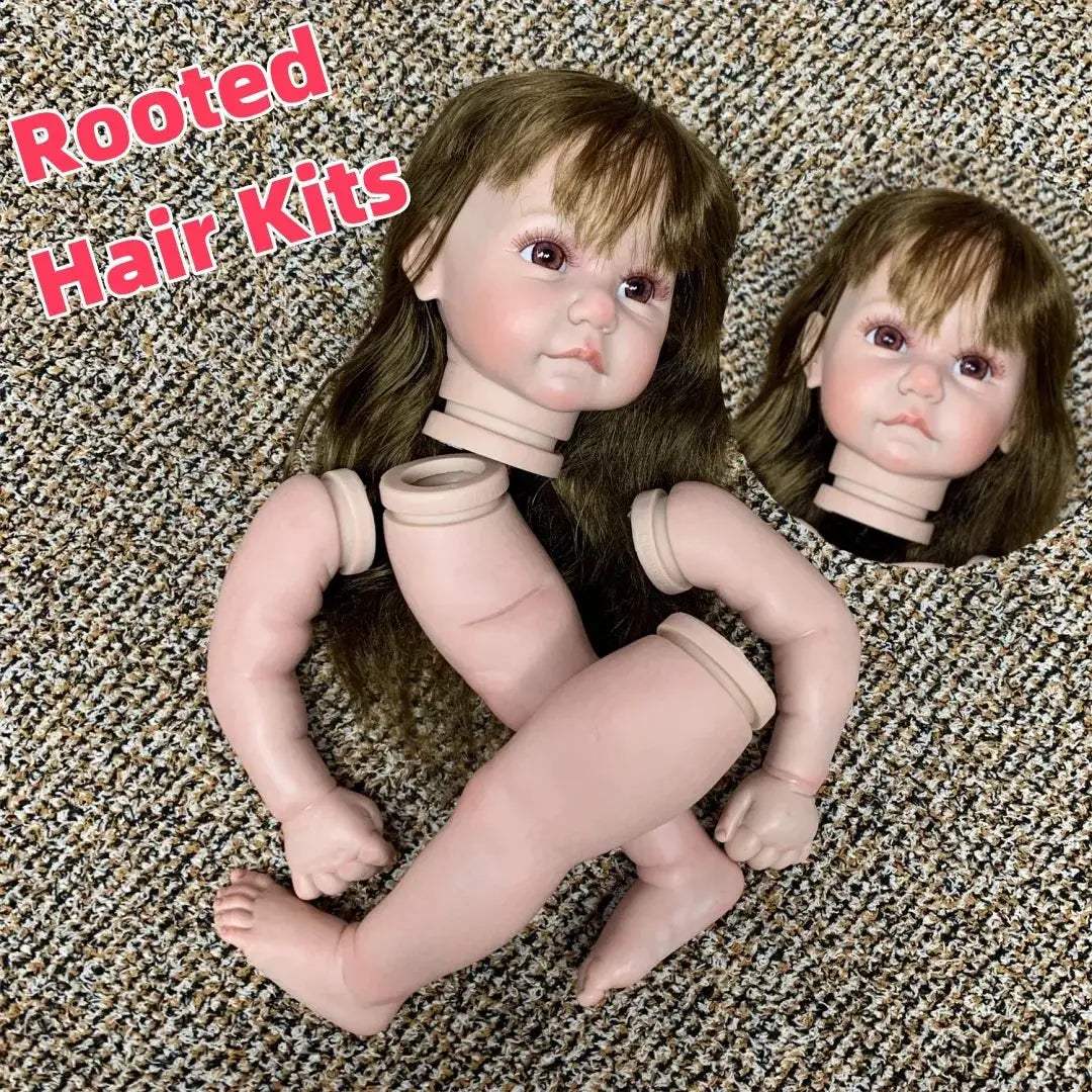  18 Inch Reborn Doll Kit Rooted Hair Soft Touch Premium -  ToylandEU™