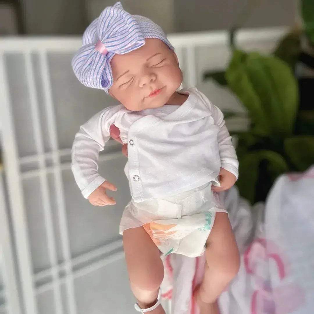 18 Inch Silicone Reborn Doll Open Mouth Full Body Washable - ToylandEU