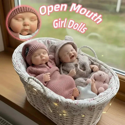  18 Inch Silicone Reborn Doll Open Mouth Handmade -  ToylandEU™