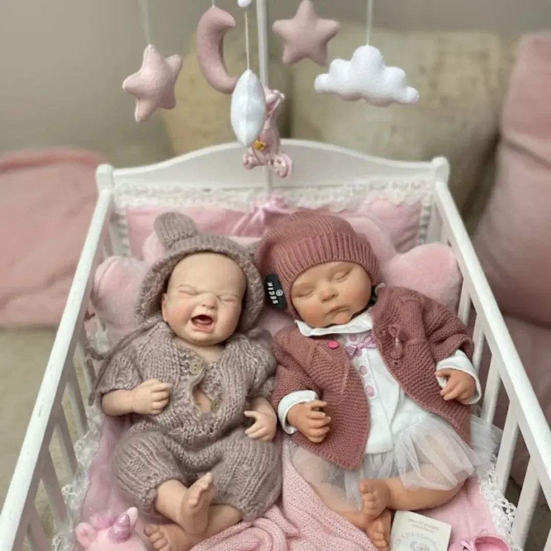 18 Inch Silicone Reborn Doll Open Mouth Handmade Painted Skin - ToylandEU