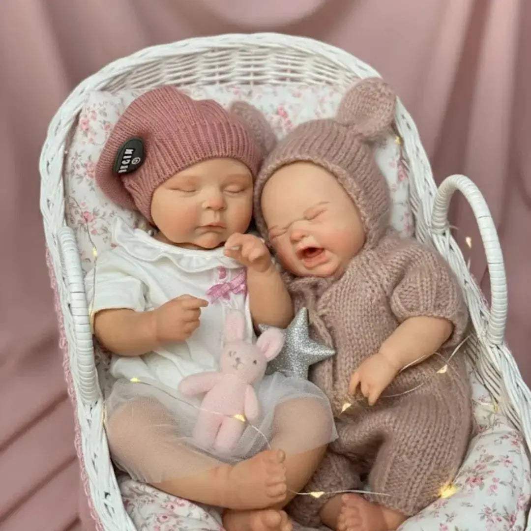 18 Inch Silicone Reborn Doll Open Mouth Handmade Painted Skin - ToylandEU