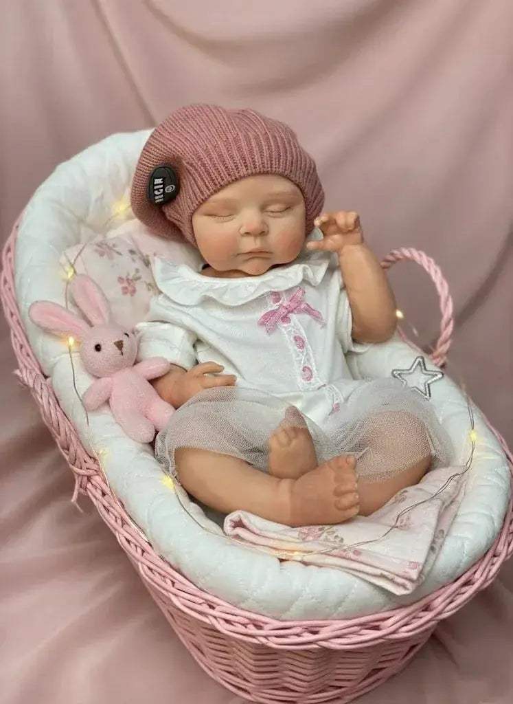 18 Inch Silicone Reborn Doll Open Mouth Handmade Painted Skin - ToylandEU