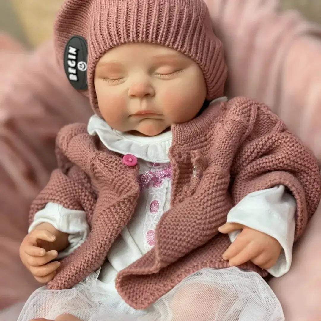 18 Inch Silicone Reborn Doll Open Mouth Handmade Painted Skin - ToylandEU