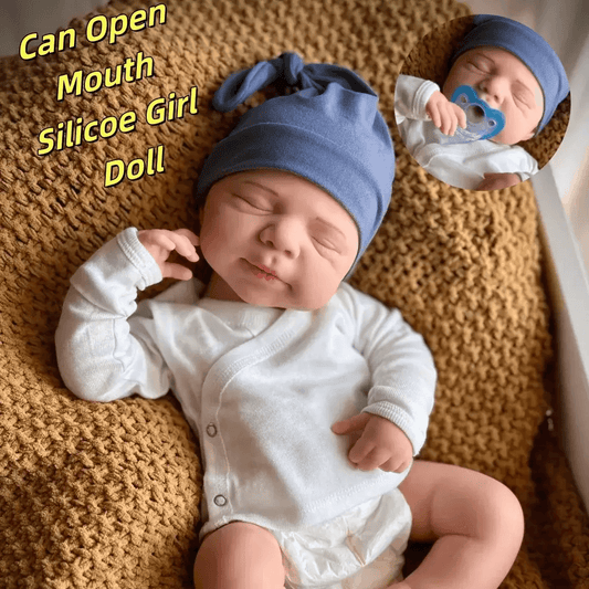  18 Inch Silicone Reborn Doll Open Mouth Washable -  ToylandEU™