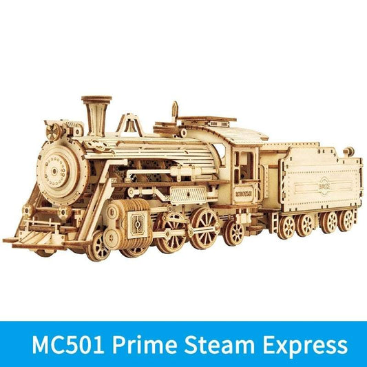 Robotime ROKR Steam Express 3D Wooden Puzzle Kit | Mechanical Puzzles