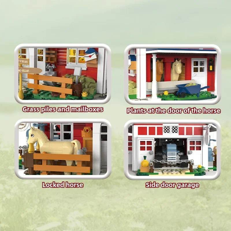 1810PCS Windmill Farm Building Blocks Set With USB Light - ToylandEU