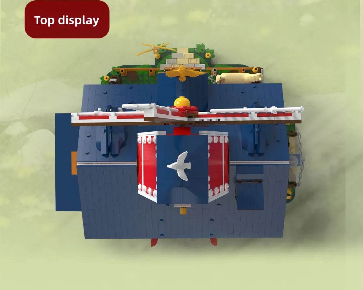 1810PCS Windmill Farm Building Blocks Set With USB Light - ToylandEU