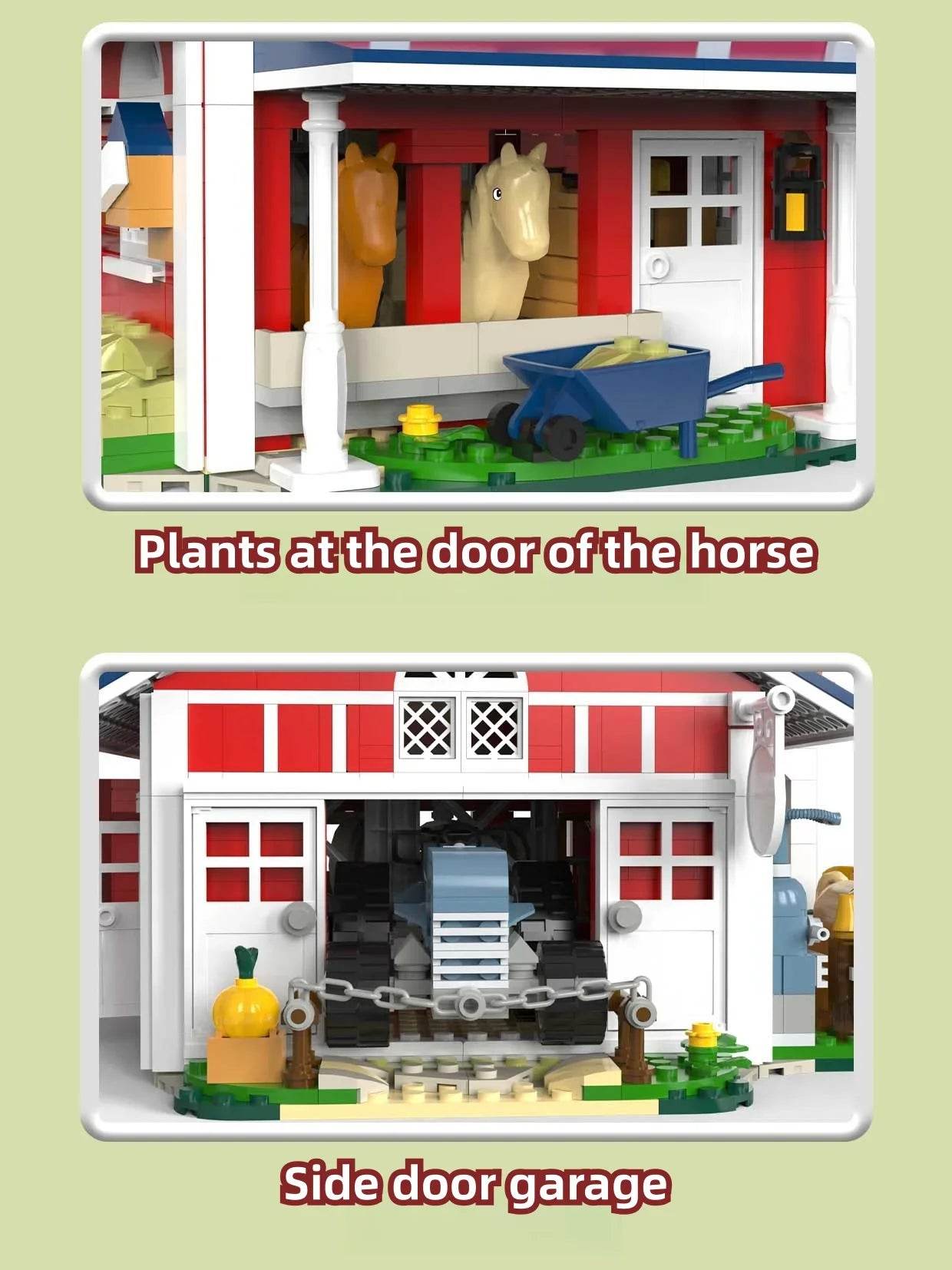 1810PCS Windmill Farm Building Blocks Set With USB Light - ToylandEU