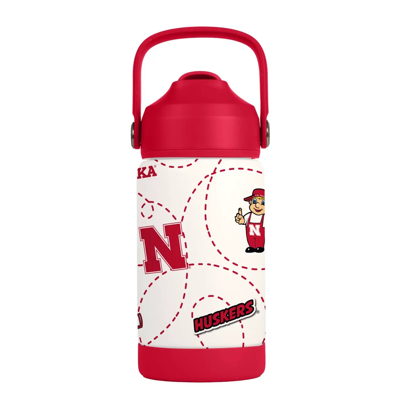 Nebraska Cornhuskers Kids Bottle 12oz Stainless Steel Mascot