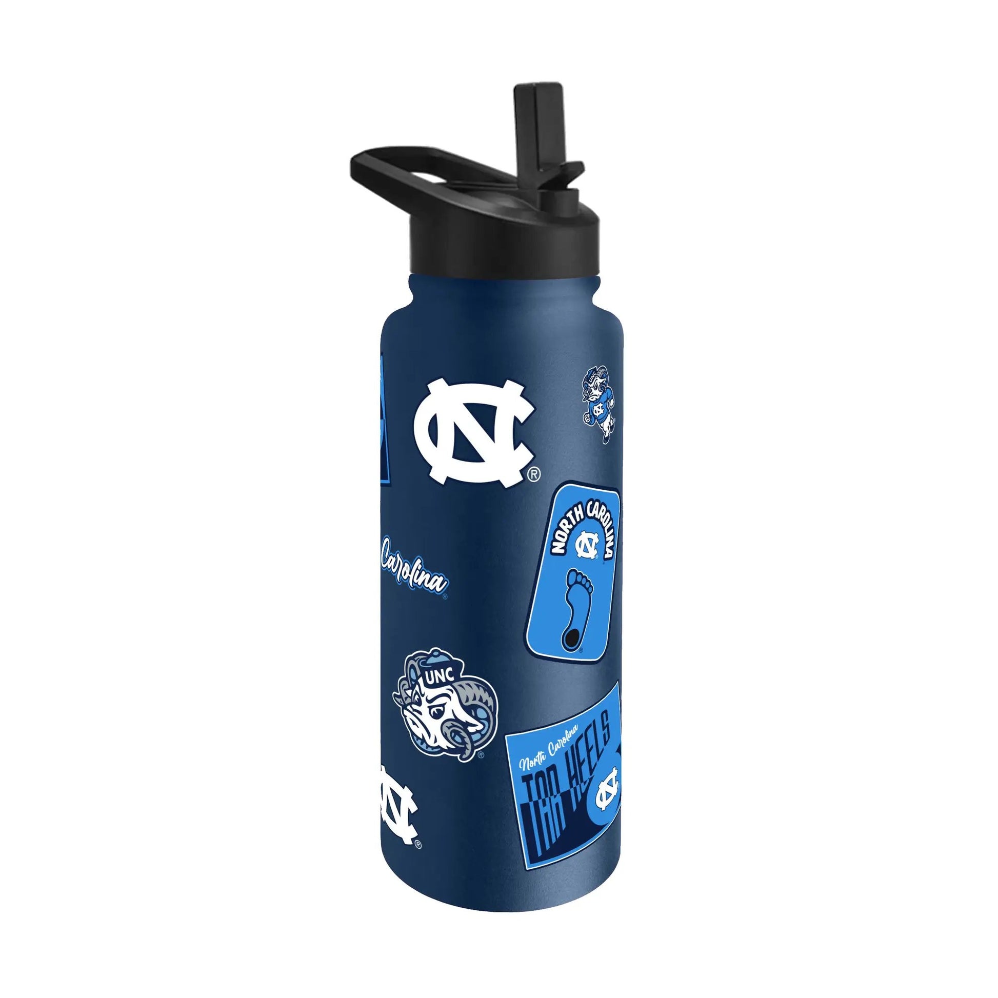 North Carolina Tar Heels Quencher Bottle 34oz Stainless Steel Dreamweave