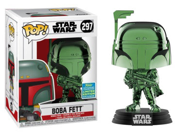 Boba Fett Funko Pop Green Chrome Convention Exclusive