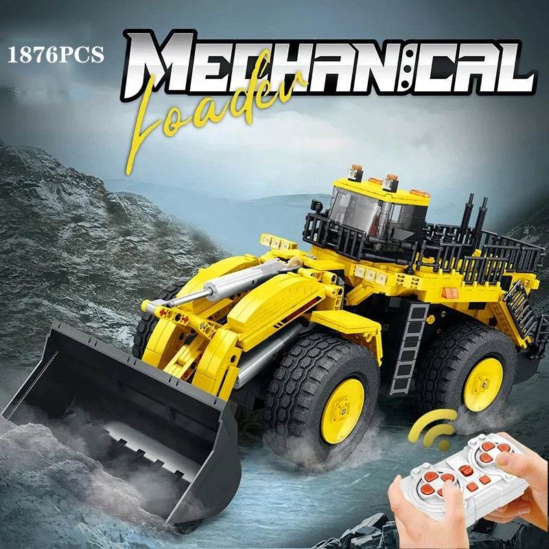 1876PCS Loader Forklift Building Blocks City Remote Control Toys - ToylandEU