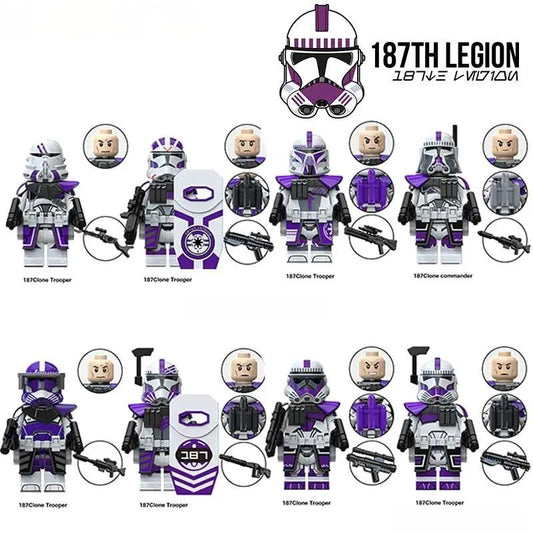 187th Legion Clone troopers Set of 8 | Lego Star Wars Minifigures Custom Toys - Minifigure Toys