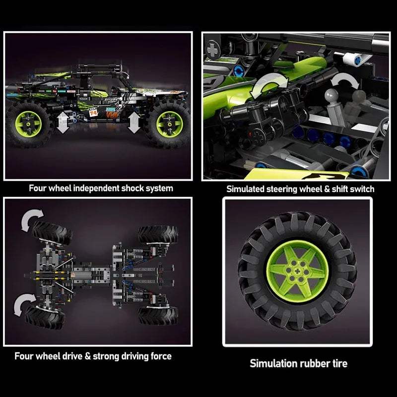  4WD Off Road RC Buggy Building Set 1890 Pieces -  ToylandEU™