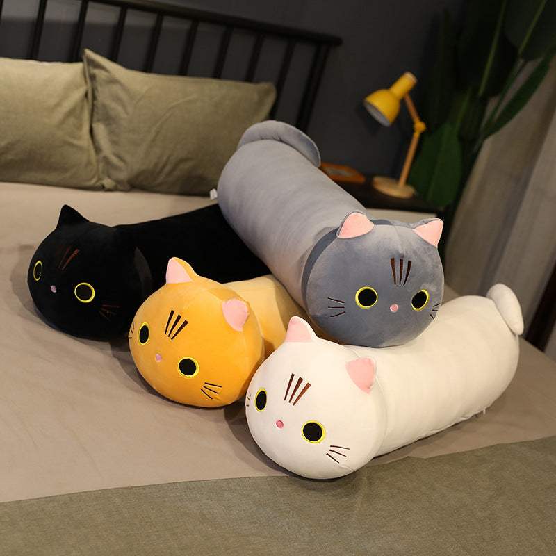 Large Cartoon Cat Long Plush Pillow Cushion | Stuffed Animals