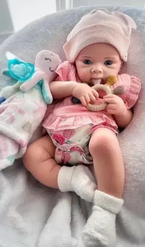  18Inch Open Mouth & Washable Bettie Solid Silicone  Reborn Girl Doll With Painted & Unpaint Skin  reborn tam silicon bebek Doll -  ToylandEU™