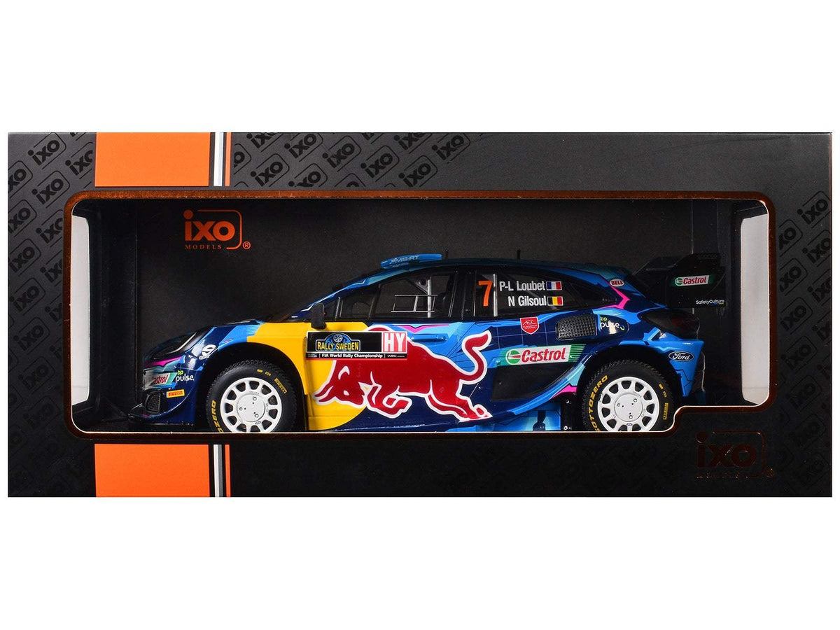 Ford Puma Rally1 #7 Pierre-Louis Loubet - Nicolas Gilsoul | 1/18 Diecast Model Car | IXO Models | Rally Sweden Series