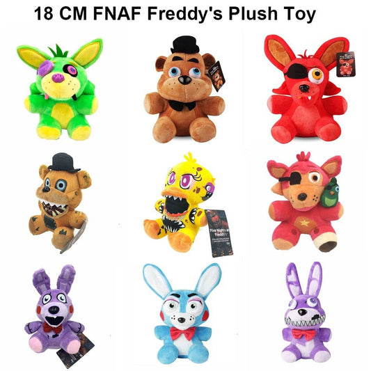 18cm FNAF Plush Collection: Freddy, Foxy & Bonnie Stuffed Toys - ToylandEU