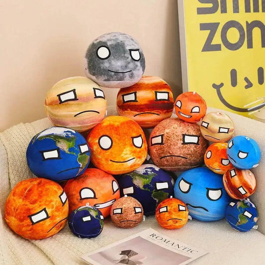  18cm Planet Pillow Plush Toy 10 Styles Earth Moon Sun Mars Doll Children’s Cognitive Stuffed Doll Ornaments Polandball Pillow -  ToylandEU™