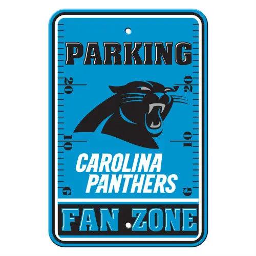 Carolina Panthers Sign 12x18 Plastic Fan Zone Parking Style