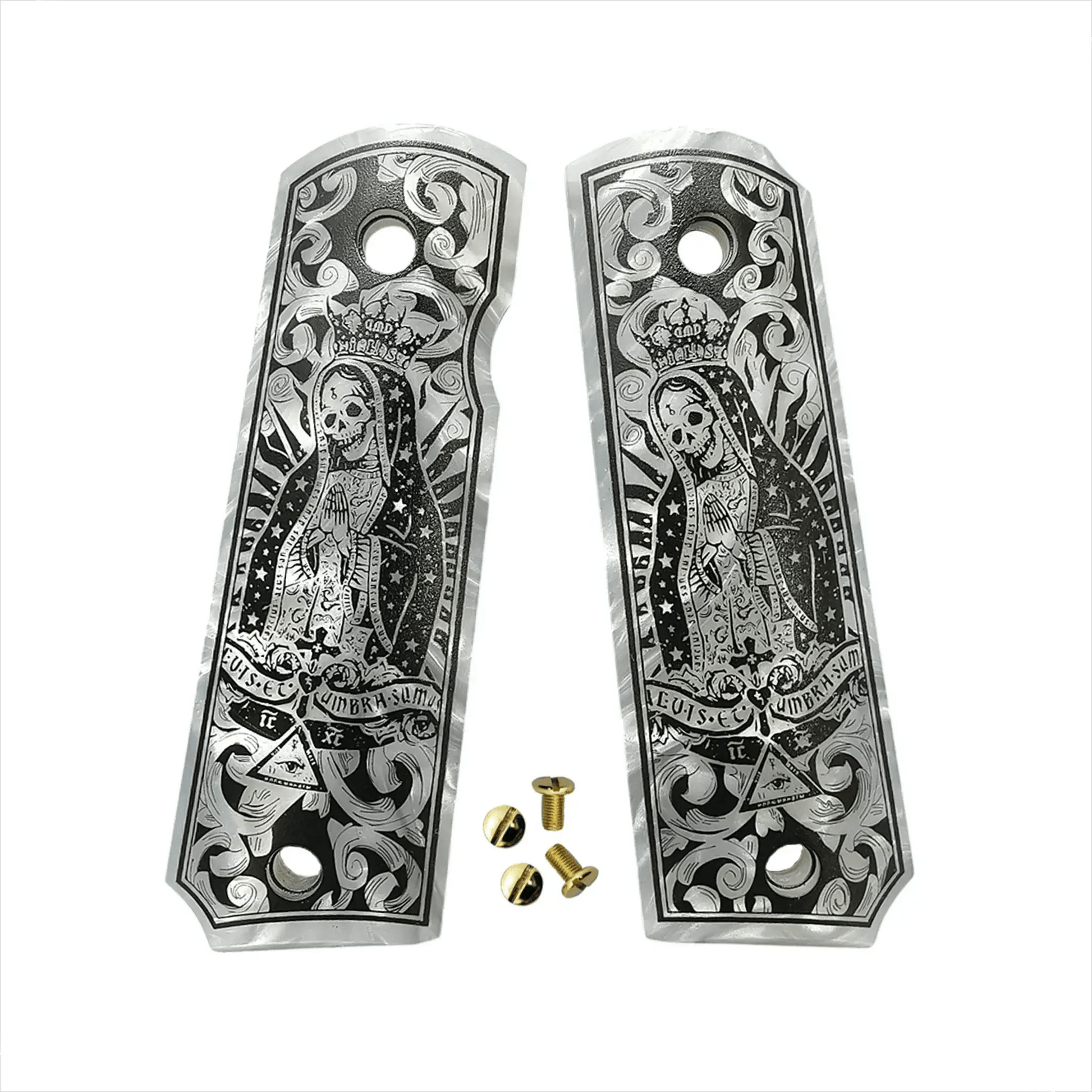  1911 Grips Premium White Pearl Santa Muerte Motif -  ToylandEU™
