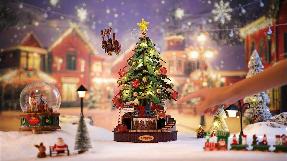 3D Wooden Christmas Puzzle | Melody Tree | DIY Assembly Kit | Holiday Gift Set