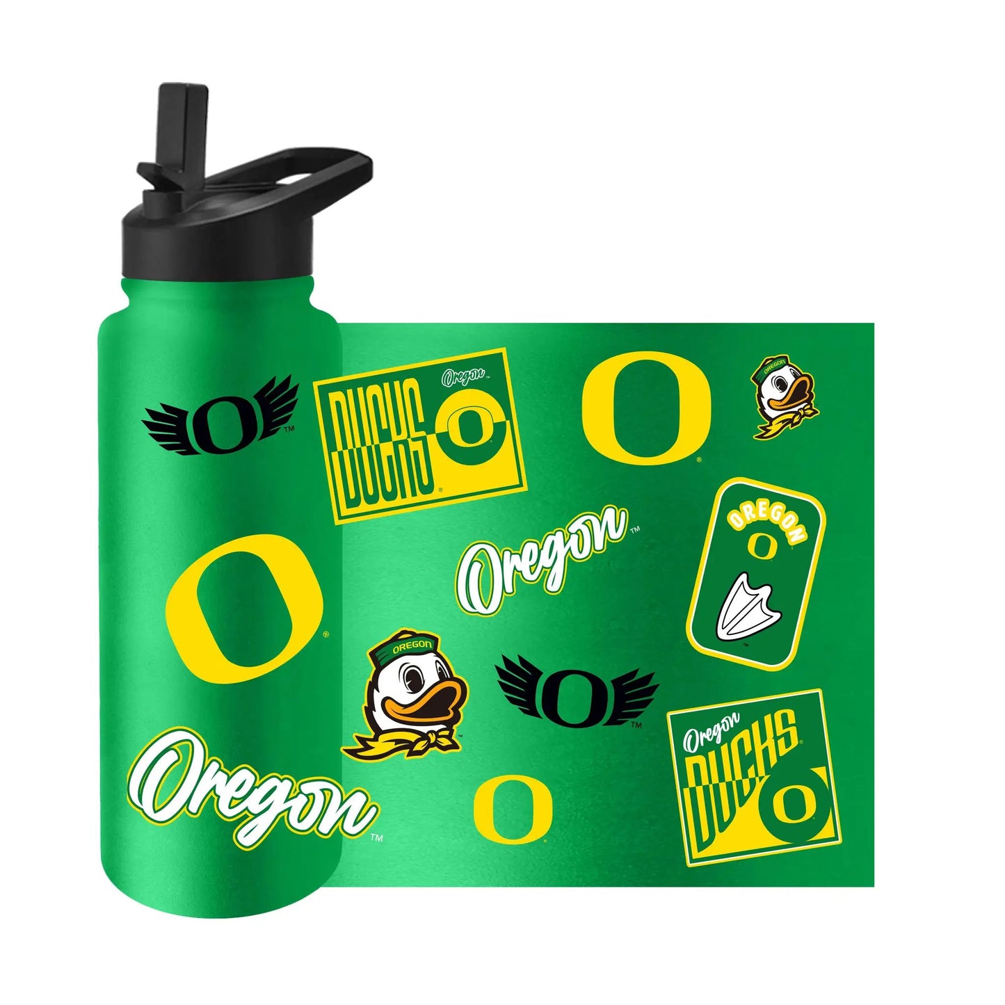 Oregon Ducks Quencher Bottle 34oz Stainless Steel Dreamweave