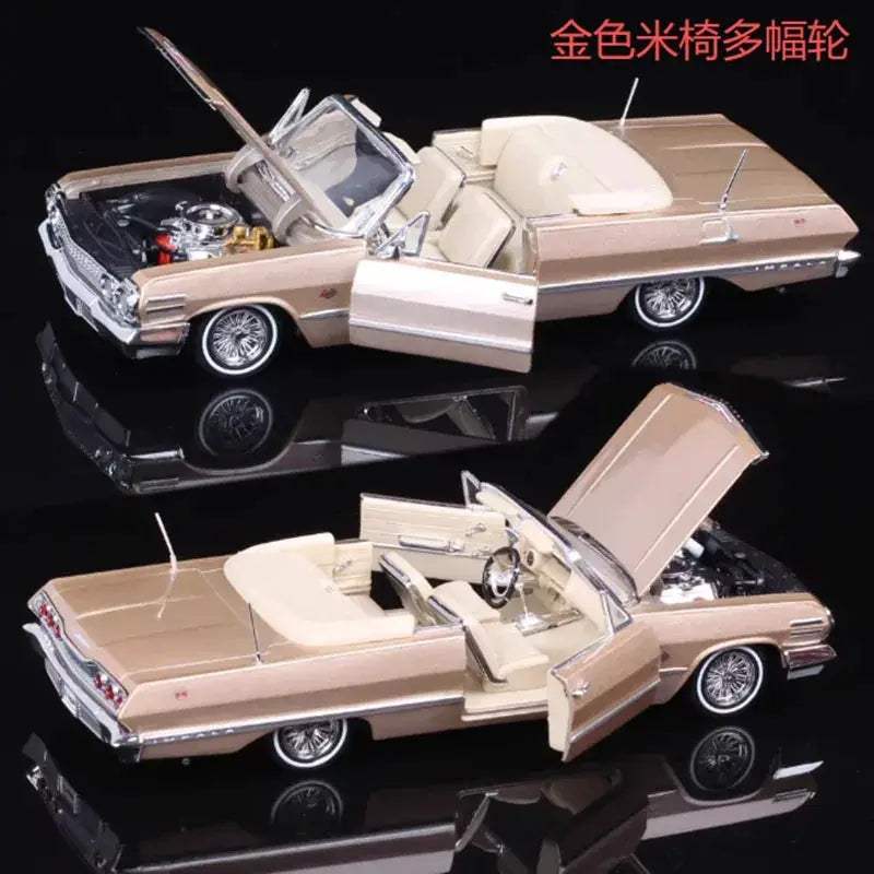 1963 Impala Roadster Diecast Model 1 24 Alloy Display - ToylandEU