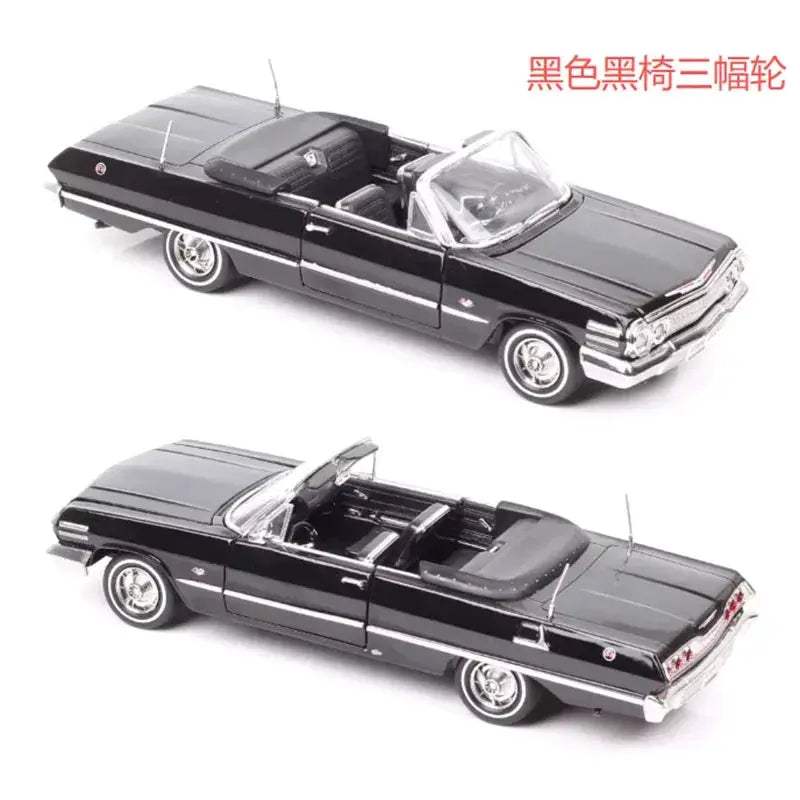 1963 Impala Roadster Diecast Model 1 24 Alloy Display - ToylandEU