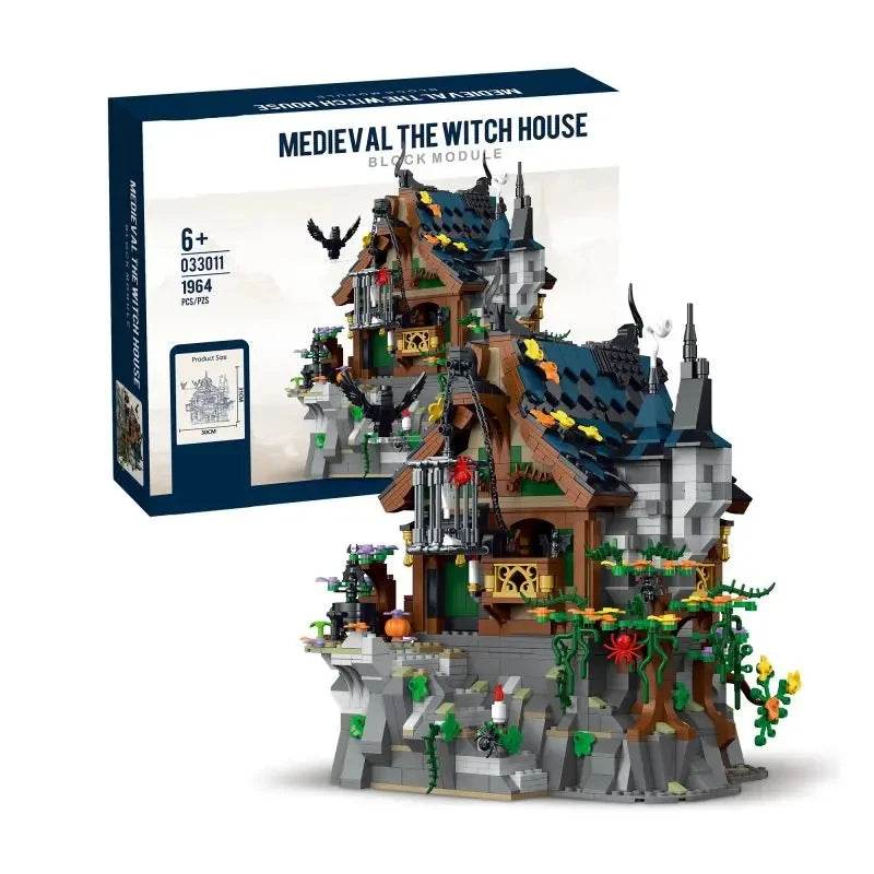 1964PCS Witch Hut Building Blocks MOC Model Desktop Decoration - ToylandEU