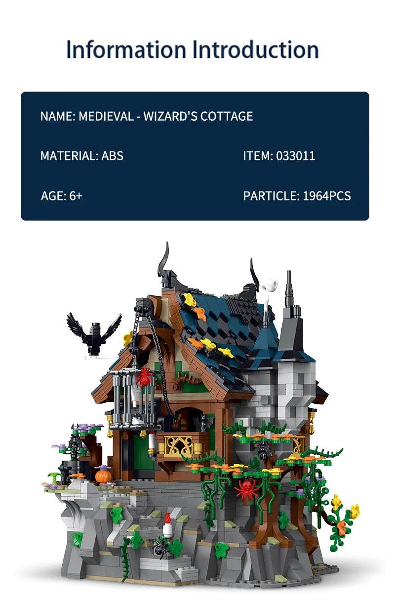 1964PCS Witch Hut Building Blocks MOC Model Desktop Decoration - ToylandEU