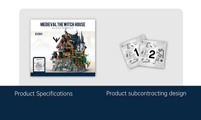 1964PCS Witch Hut Building Blocks MOC Model Desktop Decoration - ToylandEU