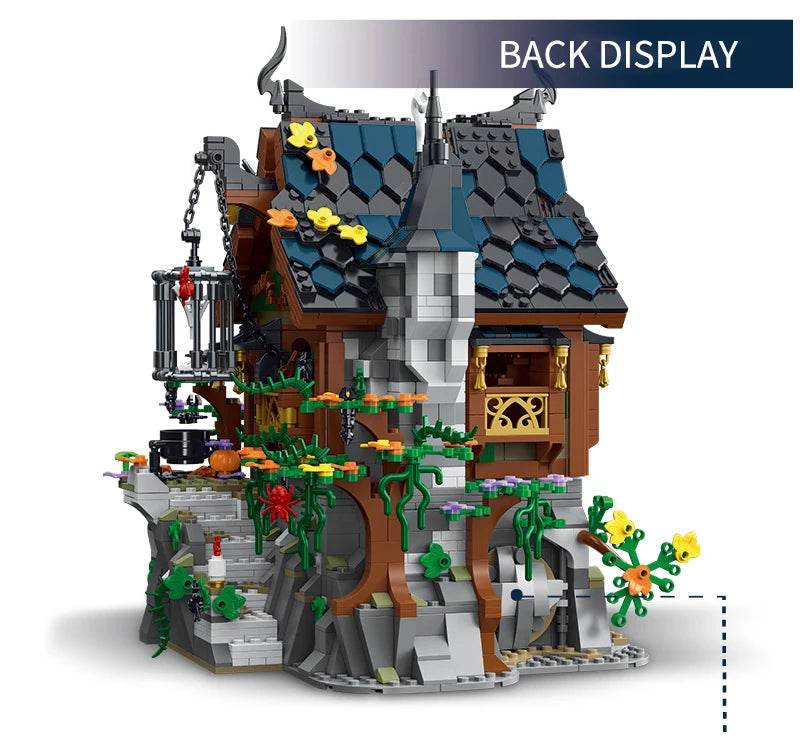 1964PCS Witch Hut Building Blocks MOC Model Desktop Decoration - ToylandEU