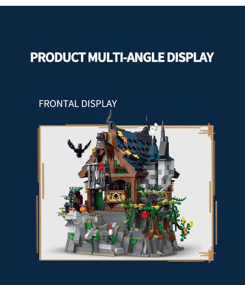 1964PCS Witch Hut Building Blocks MOC Model Desktop Decoration - ToylandEU