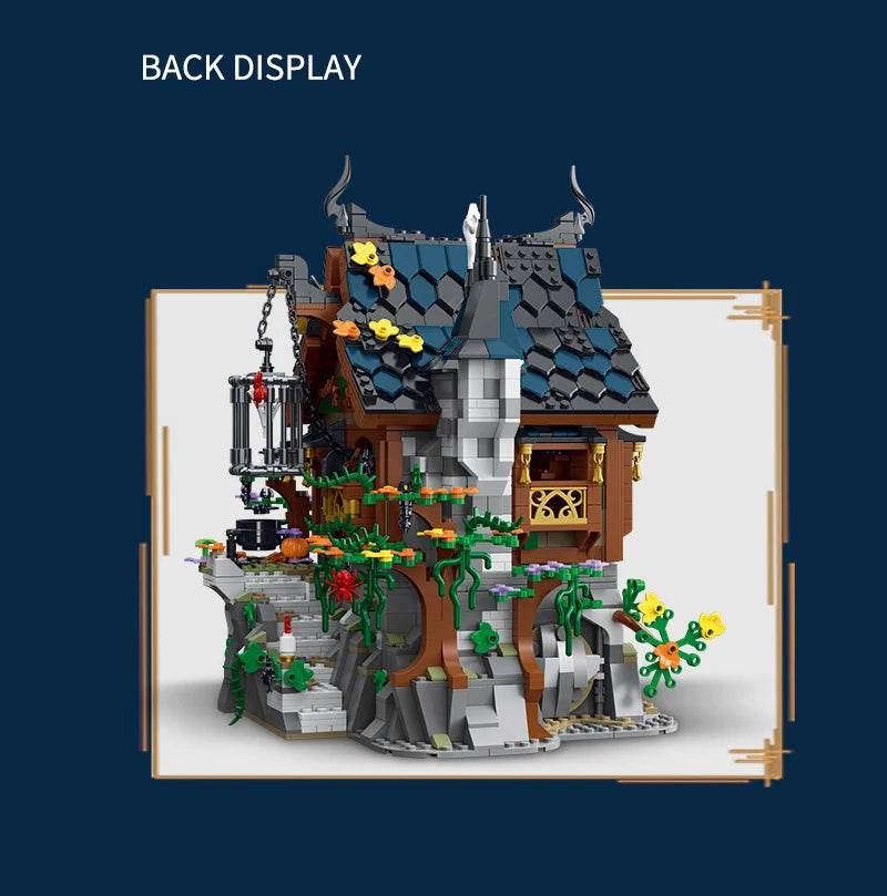 1964PCS Witch Hut Building Blocks MOC Model Desktop Decoration - ToylandEU