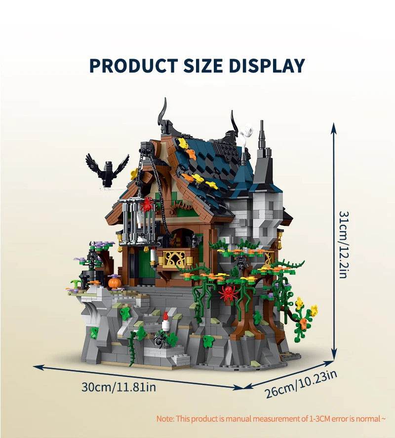 1964PCS Witch Hut Building Blocks MOC Model Desktop Decoration - ToylandEU