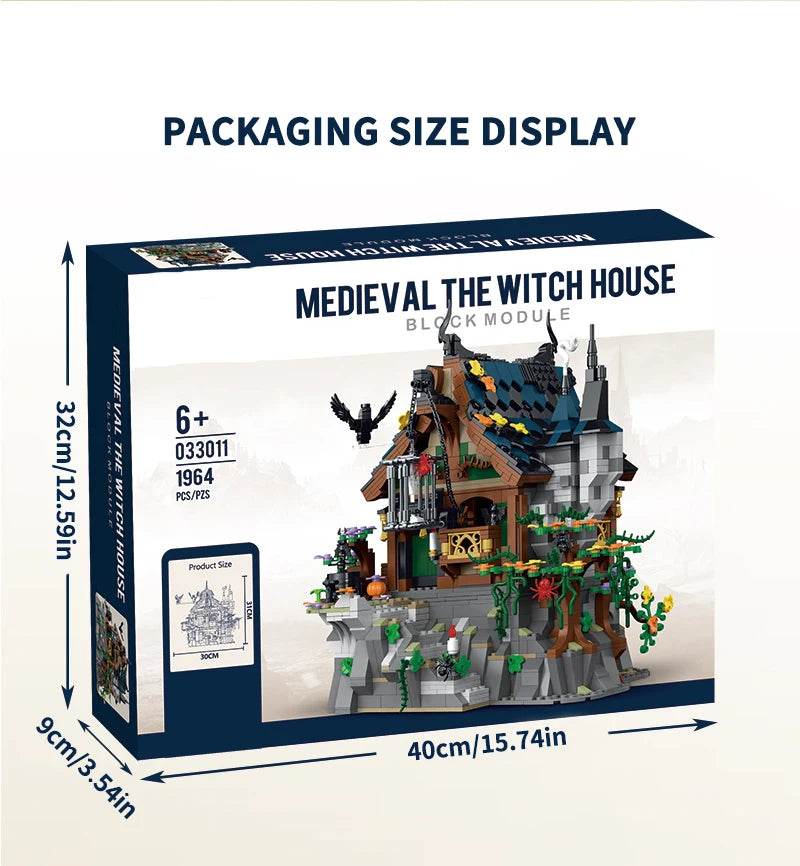 1964PCS Witch Hut Building Blocks MOC Model Desktop Decoration - ToylandEU