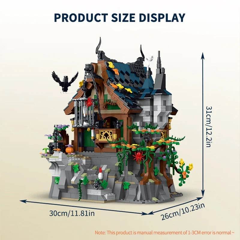 1964PCS Witch Hut Building Blocks MOC Model Desktop Decoration - ToylandEU