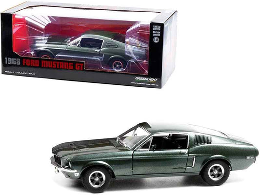 1968 Ford Mustang GT Diecast | 1/18 Scale | Open Hood Doors Trunk Greenlight