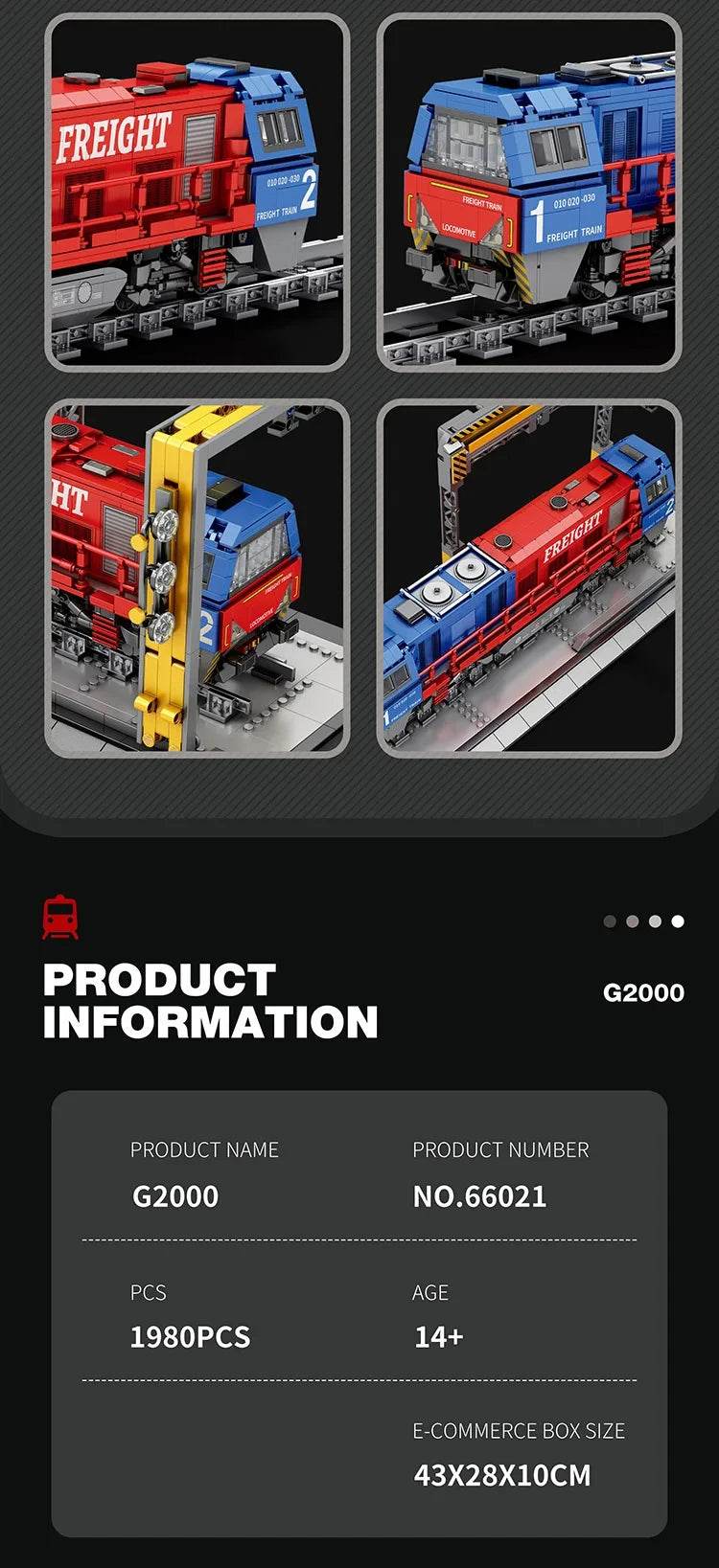 1980PCS G200 Passenger Train Building Blocks City Transport - ToylandEU